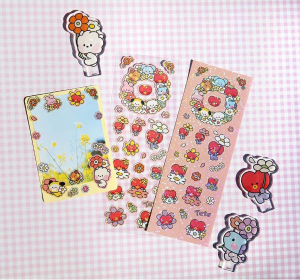 BT21 - Minini Hologram Sticker HAPPY FLOWER