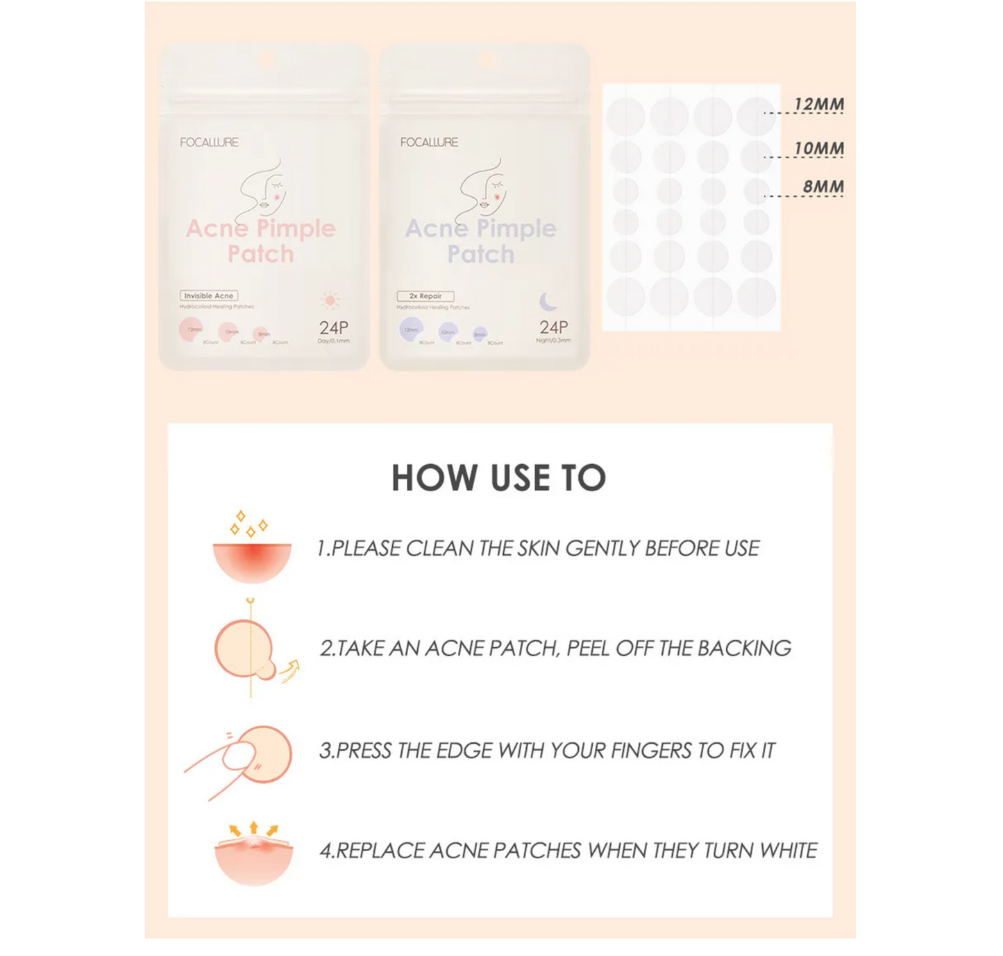 FOCALLURE - Patch pour boutons (Pimple patch)