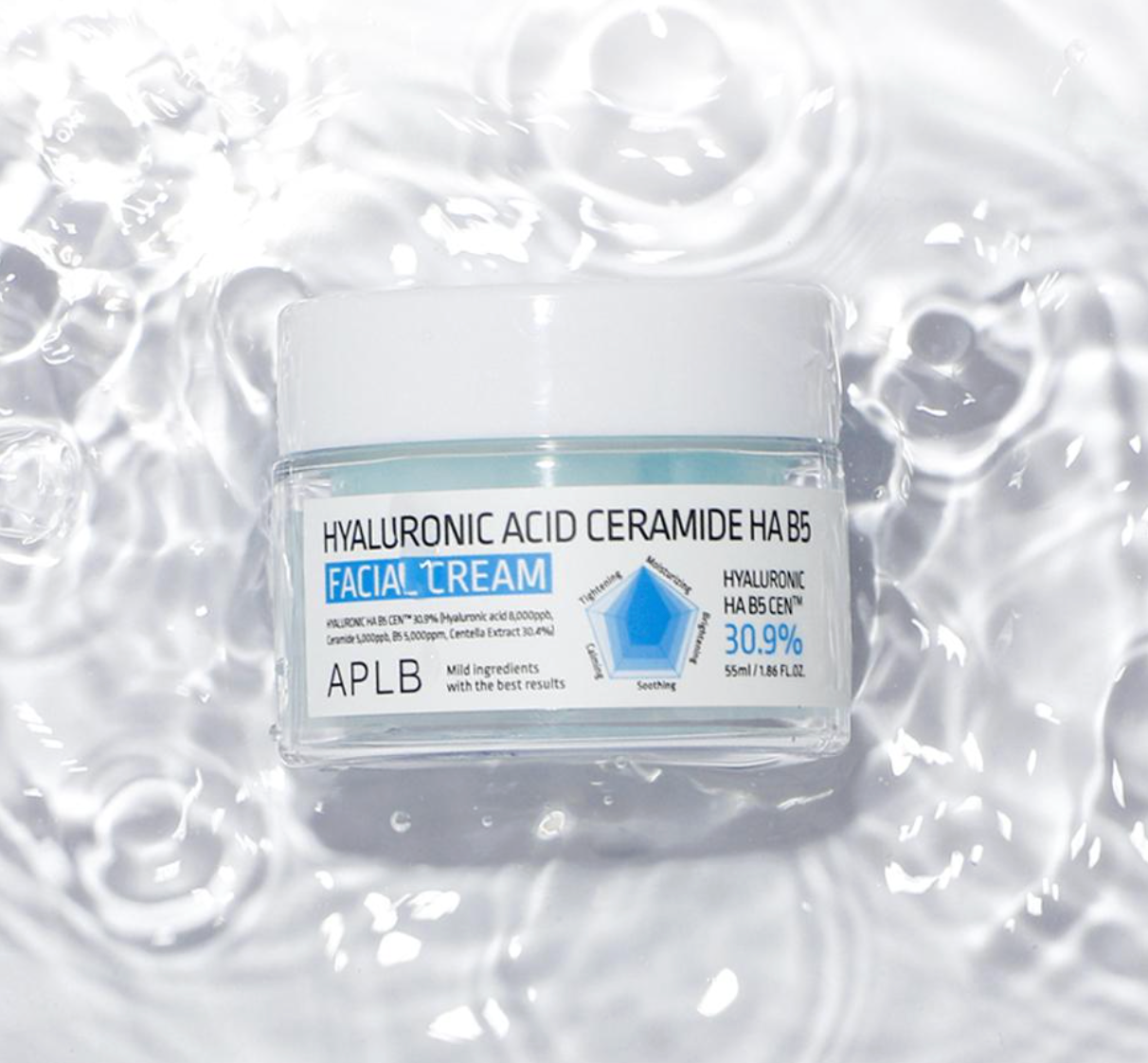 APLB - Crème Visage Acide Hyaluronique Céramide HA B5 55 ml
