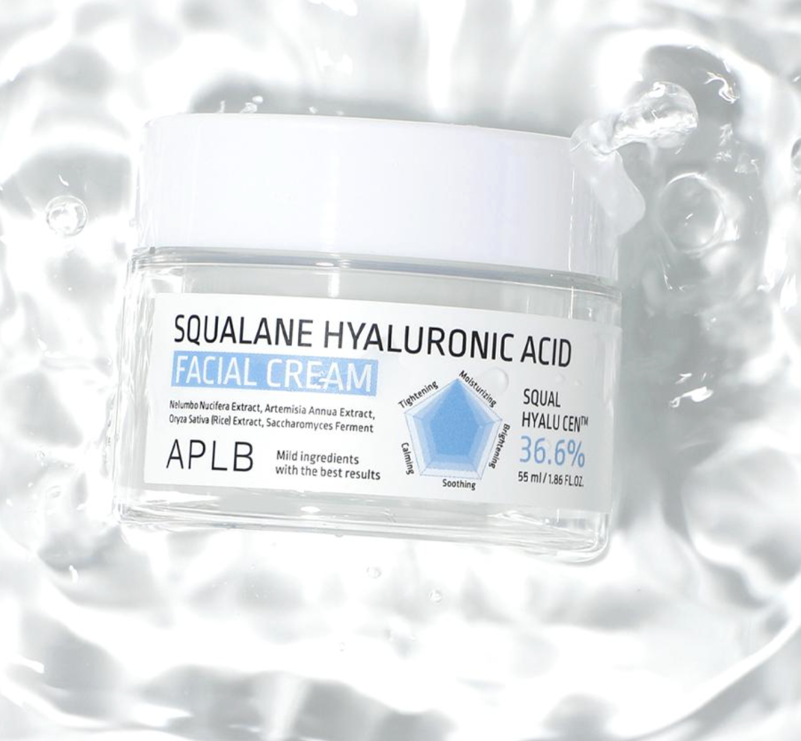 APLB - Crème visage à l'acide hyaluronique et au squalane 55 ml