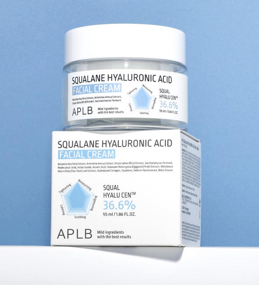 APLB - Crème visage à l'acide hyaluronique et au squalane 55 ml