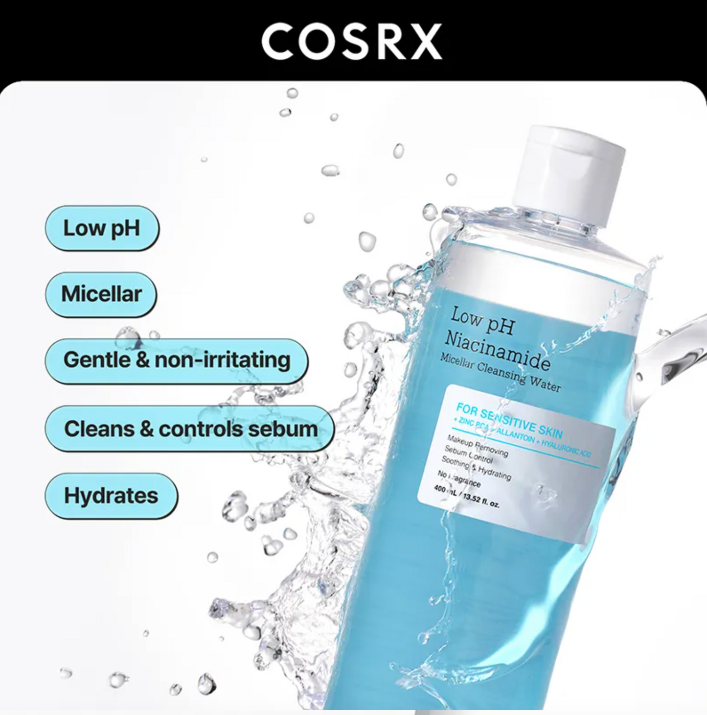 COSRX - Low pH Niacinamide Micellar Cleansing Water