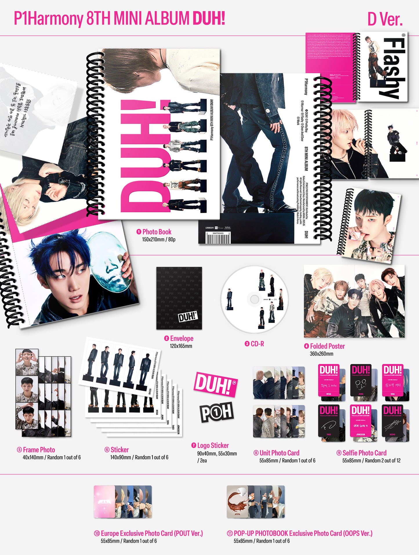 P1Harmony - 7th Mini album [DUH!] (Photobook) [Europe POP-UP Exclusive] - hello82