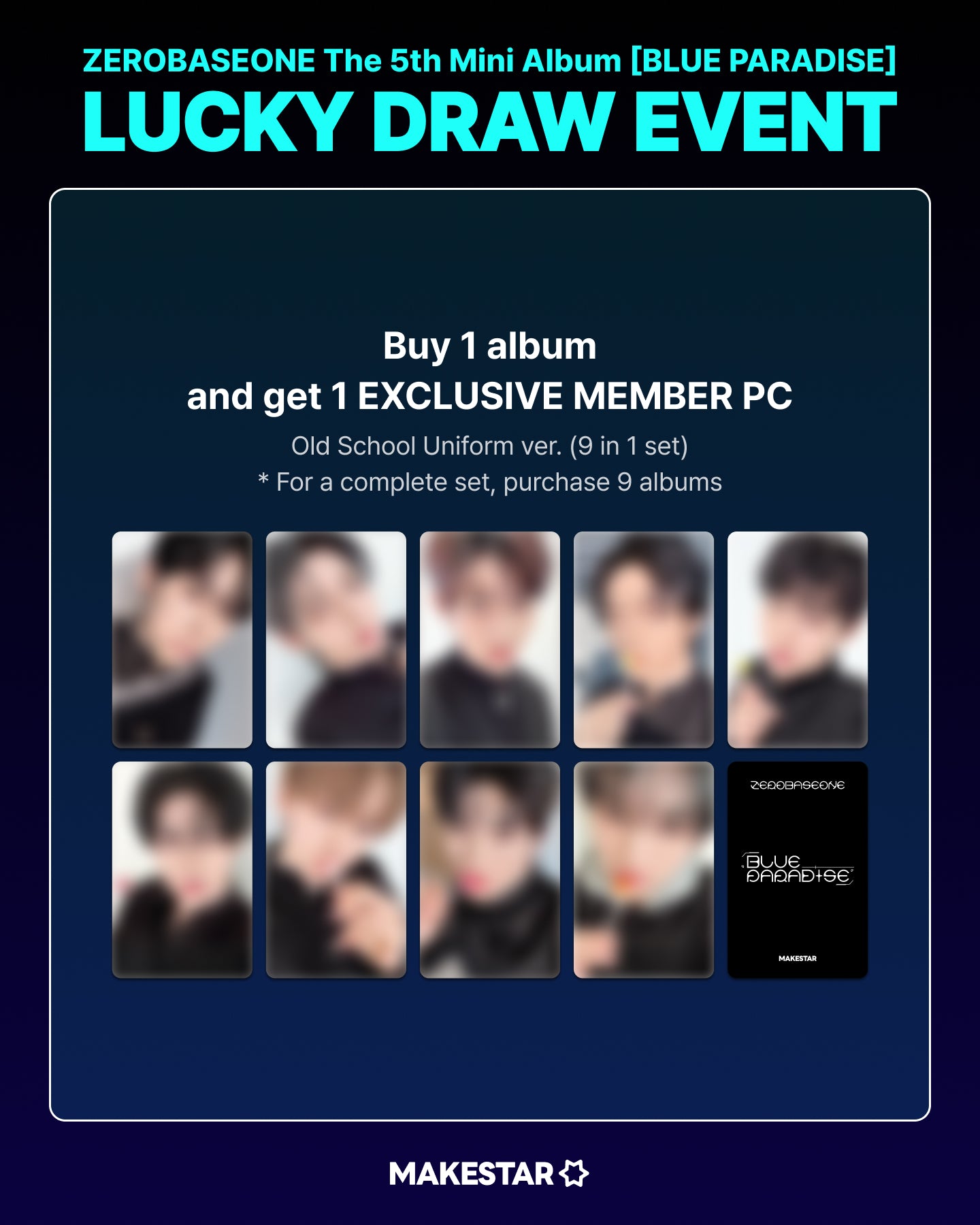 ZEROBASEONE - 5th Mini Album [BLUE PARADISE]  [MAKESTAR LUCKY DRAW]