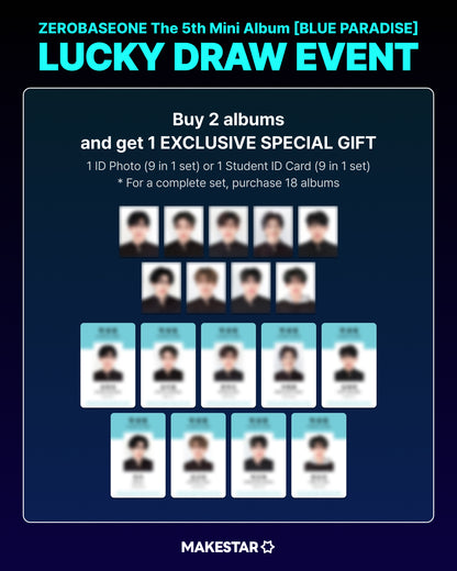 ZEROBASEONE - 5th Mini Album [BLUE PARADISE]  [MAKESTAR LUCKY DRAW]