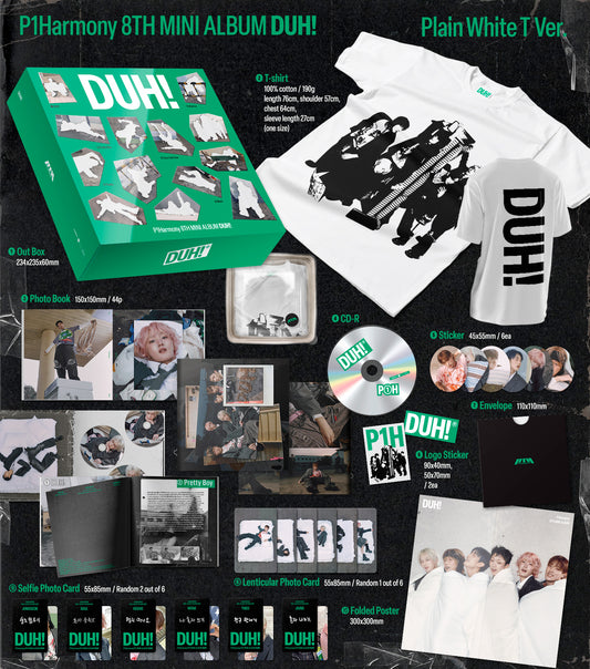 P1Harmony - 7th Mini album [DUH!] (Plain White T ver.) - hello82