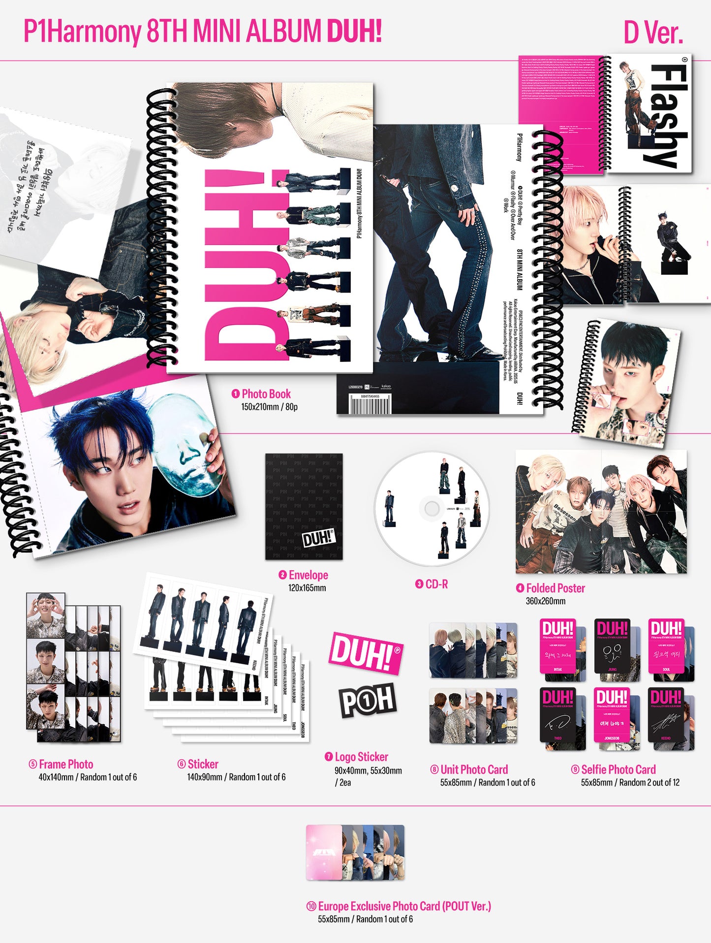 P1Harmony - 7th Mini album [DUH!] (Photobook) [SIGNÉ] - hello82