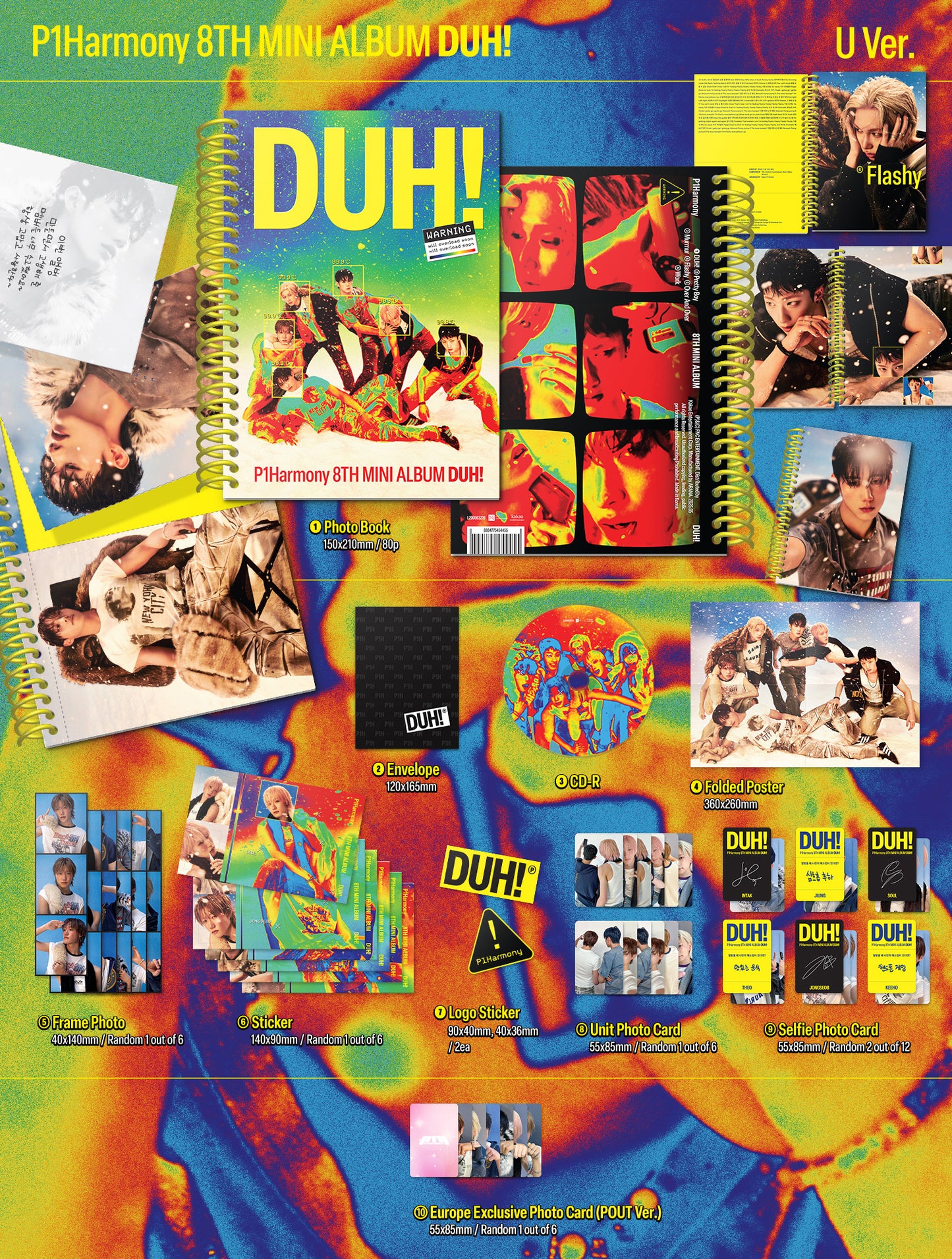 P1Harmony - 7th Mini album [DUH!] (Photobook) [SIGNÉ] - hello82